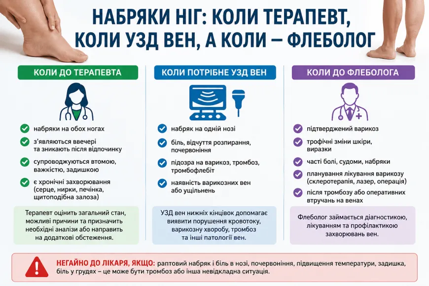 набряки ніг в Івано-Франківську