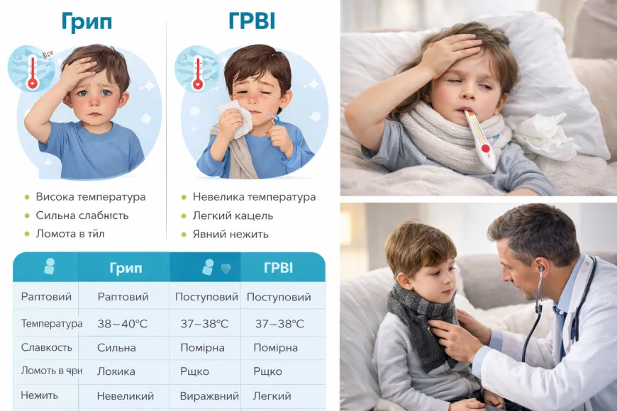 Грип чи ГРВІ у дитини: як відрізнити