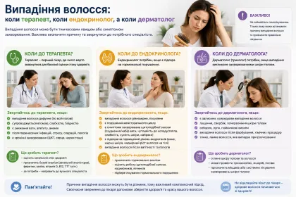 Випадіння волосся: коли терапевт, коли ендокринолог, а коли дерматолог